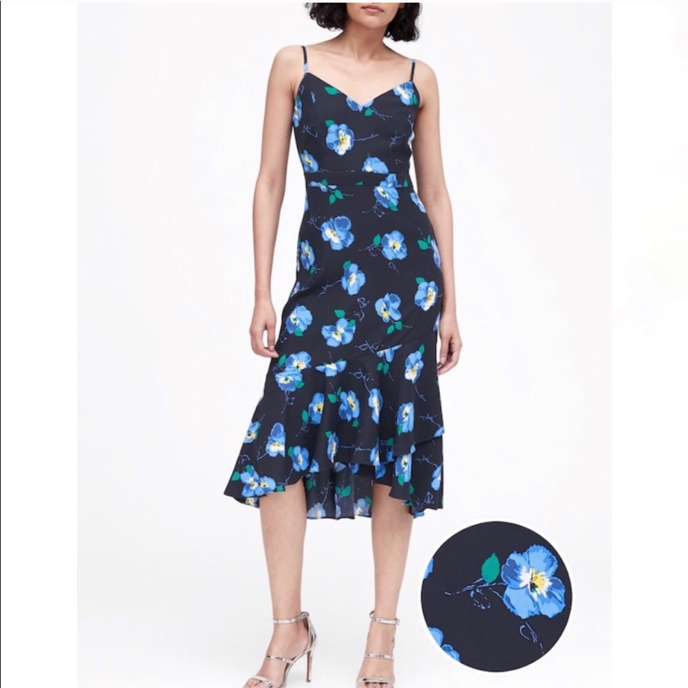 NWT Banana Republic Sheath floral print midi dress